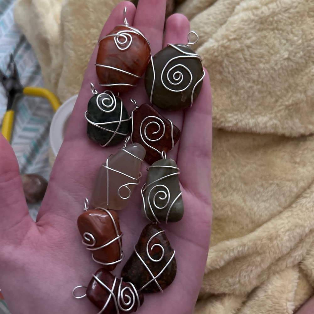 Elegant Wire Wrapped Stone Necklace Set (WILL BE FOR SALE SOON)
